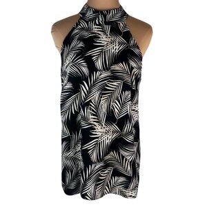 White House Black Market Leaf Print Halter Top